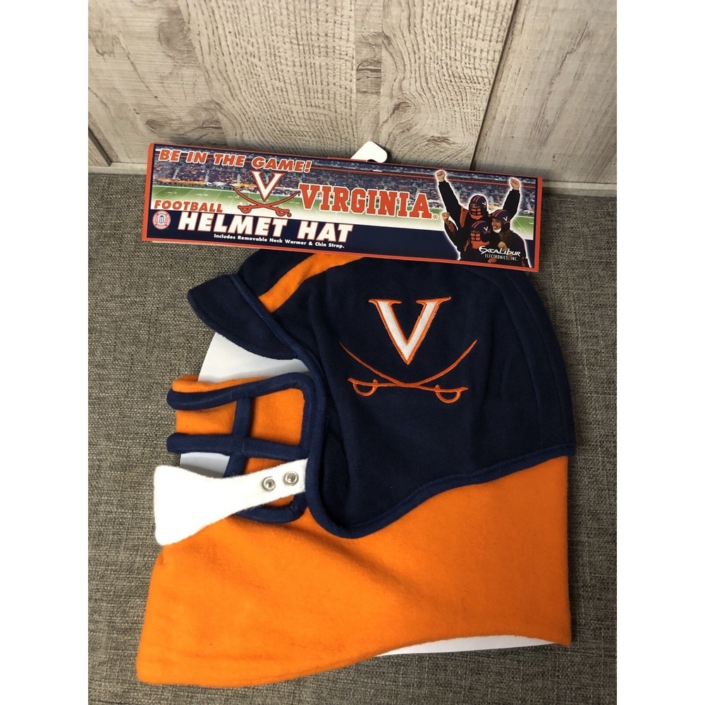 Virginia Cavaliers Football Helmet Hat Navy Orange Fleece Excalibur Electronics